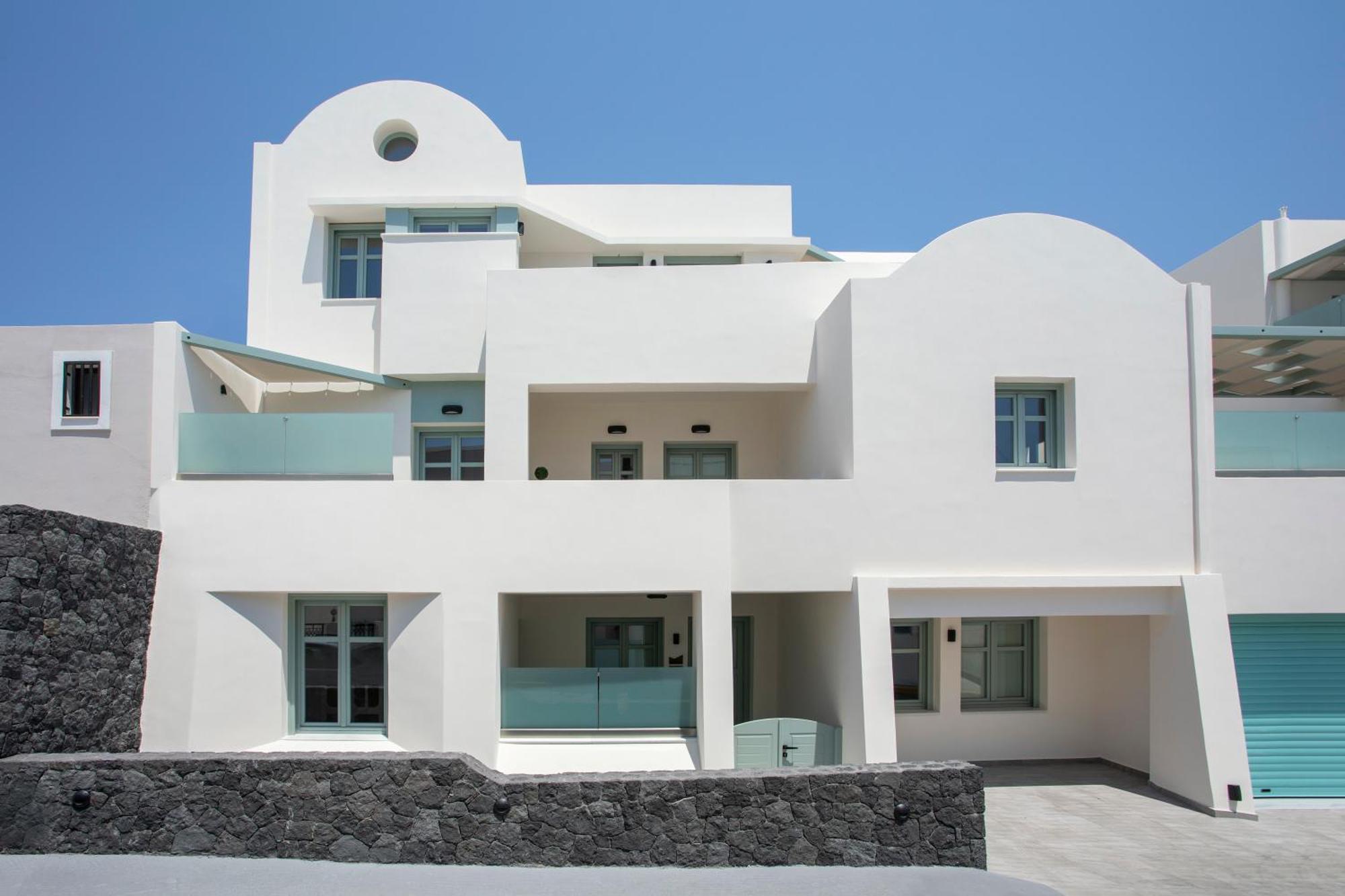 New Villa Katerina - 6 Villas & 6 Private Jacuzzi Emporio  Bagian luar foto